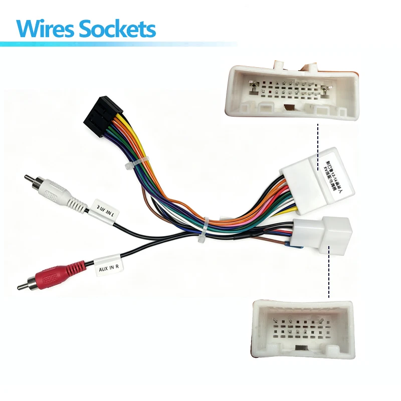 Car 16pin Wiring Harness Adapter For Subaru Forester XV 2012 2014 Android Radio plug Power Cable connector