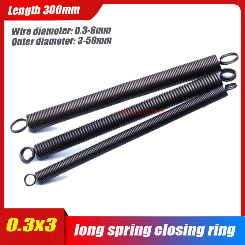 

Wire Diameter 0.3-6mm Carbon Steel Tension Spring L-shaped Double Coil Tension Spring Closed Loop Tension Spring Length 300mm