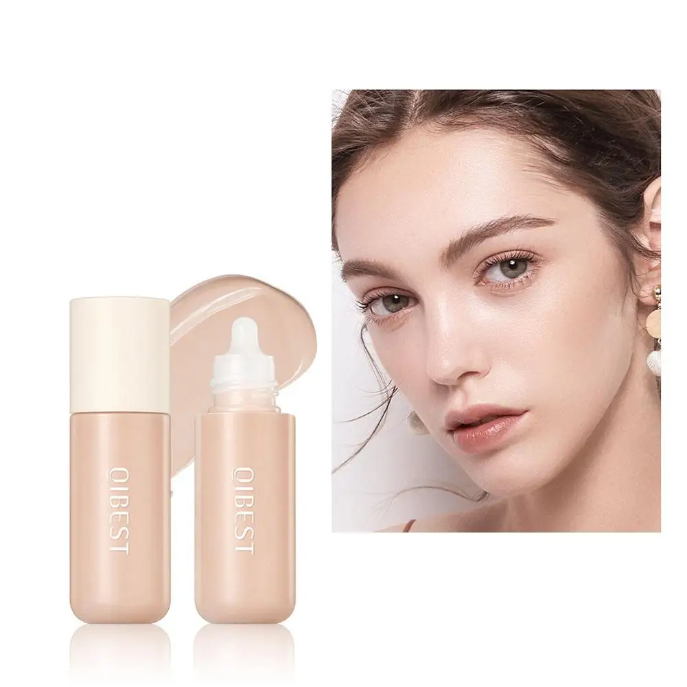 Nieuwe Vloeibare Foundation Waterproof Make-up Gezicht Primer Contour Crème Poreless Lichtgewicht Fleuren Dekking Hoge Basis Conceale P5W8