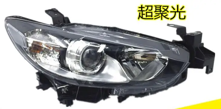 1pcs Car Styling Head Lamp For Mazda 6 Headlight 2014~2016, Halogen Bulb Car Bumper Lamp For Mazda6 Atenza Headlights Head Lamp