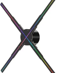 50cm Wifi Holographic Fan 3D Advertising Machine 576 LED Sign Neon Smart HD Player Support Video Picture Logo Holographic Light