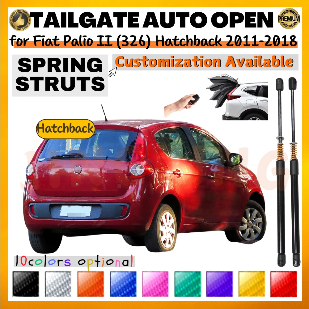 

Qty(2) Trunk Struts with Spring for Fiat Palio II (326) Hatchback 2011-2018 Rear Tailgate Boot Lift Supports Shock Absorbers