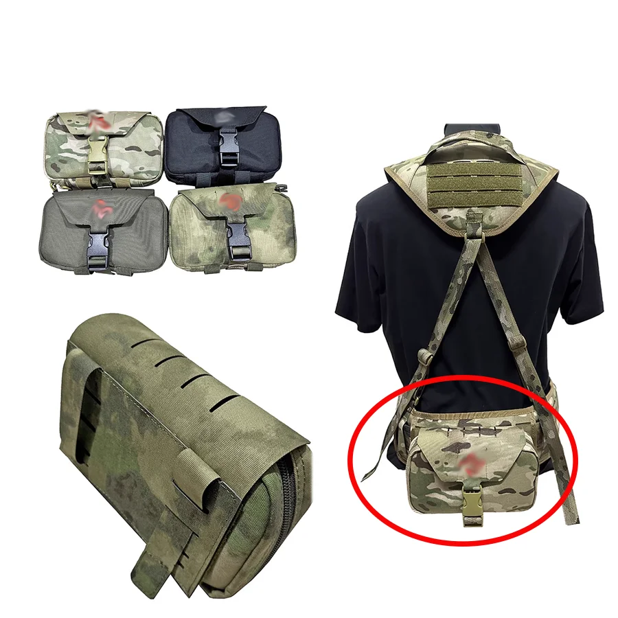 Caça tática ao ar livre multifuncional liberação rápida molle ferramenta de sobrevivência de emergência saco da cintura kit médico de segunda geração