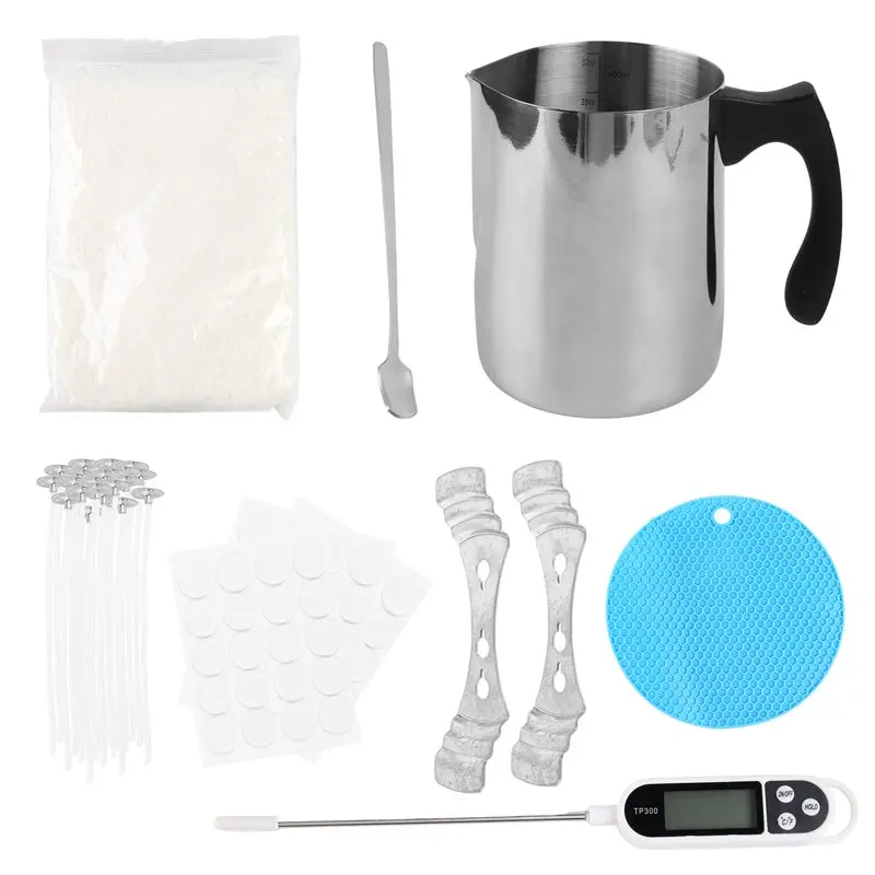 ABMI-Soy Wax DIY Candle Making Kit Supply For Adults, For Beginners With Pouring Pot, Candle Wicks Included,