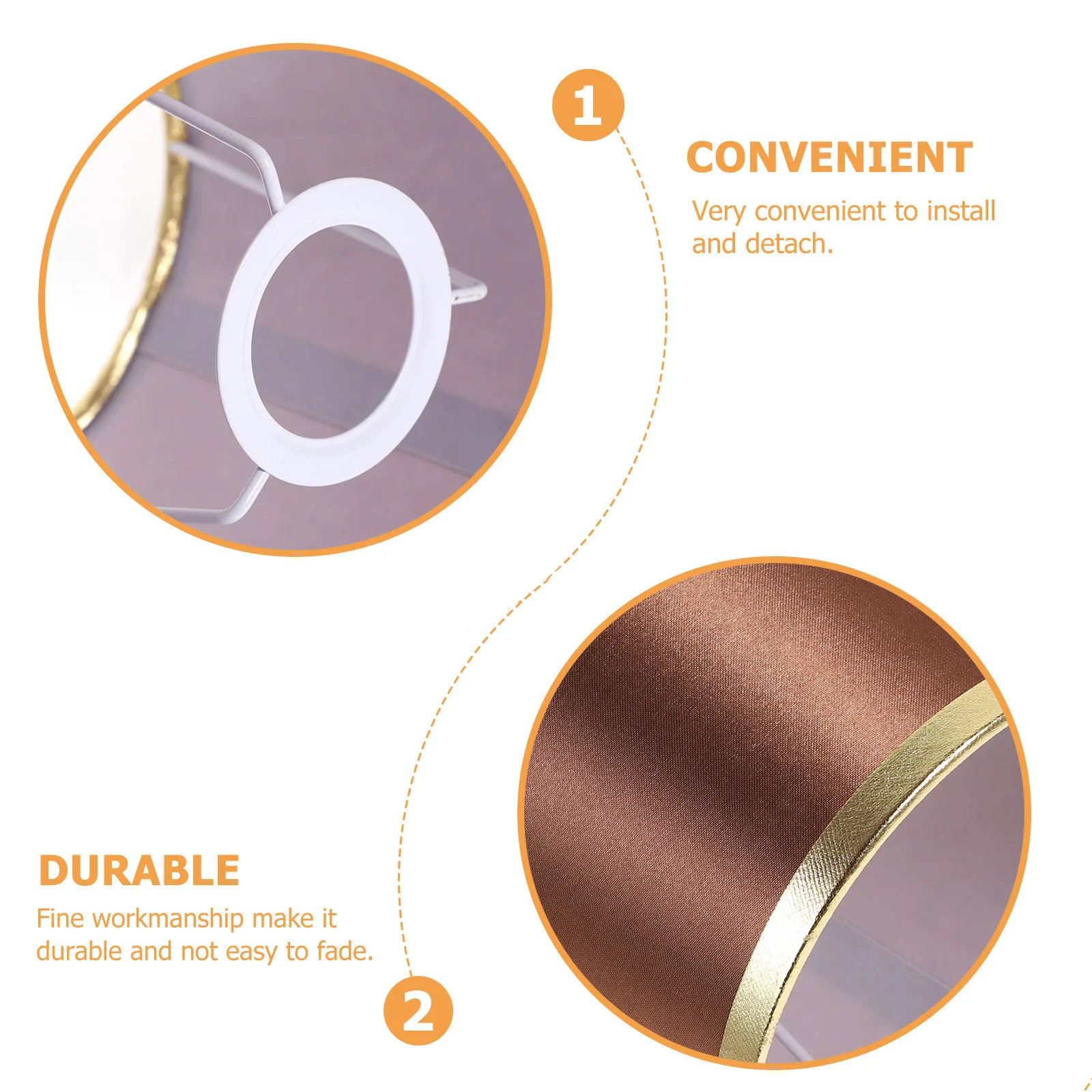 Round Fabric Lamp Shade Replacement Light Cover for Desk Table Floor Lamp Modern Simple Design Bedroom Living Room Study