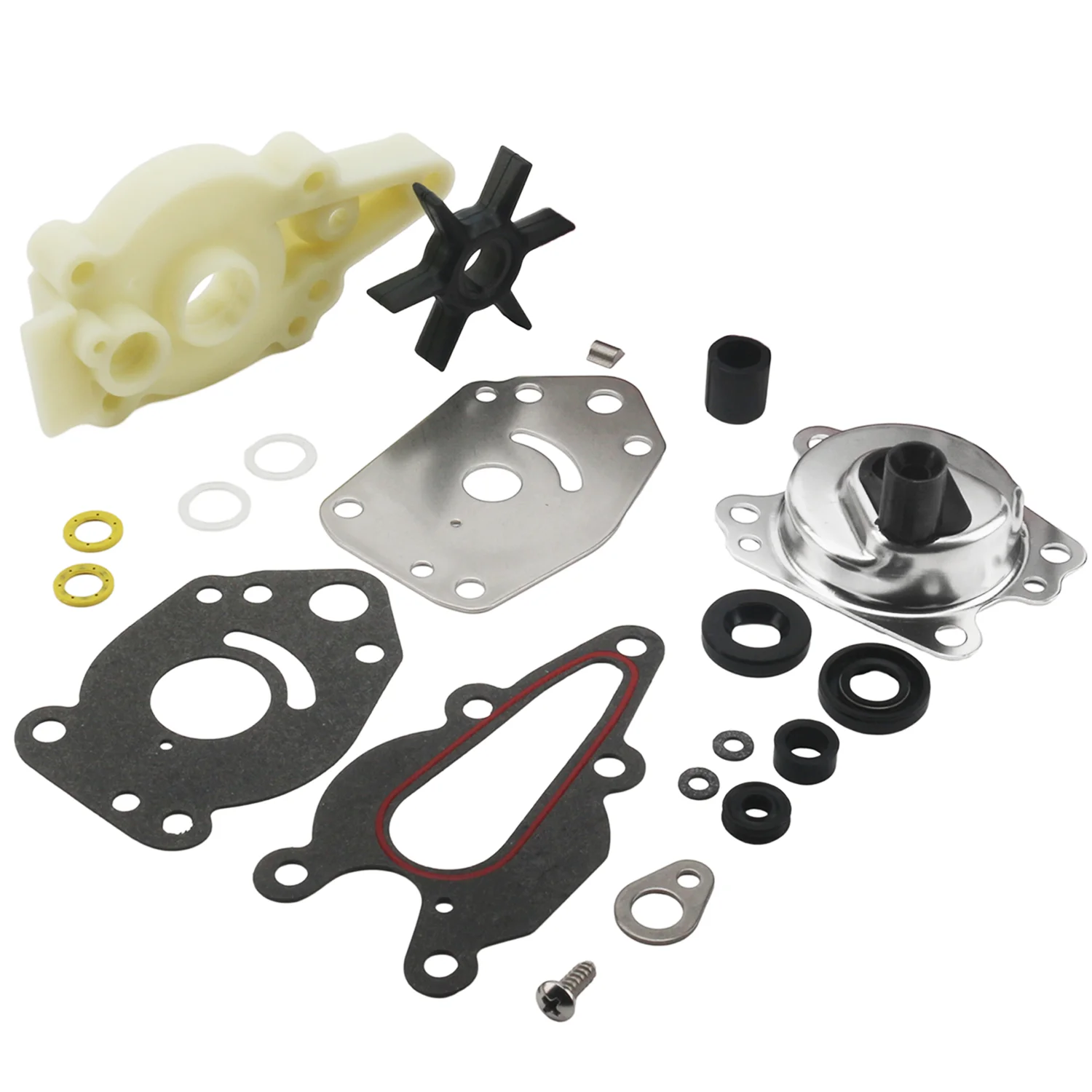 

42089A5 42089A4 46-42040A1 Outboard Water Pump Rebuild Service for Mercury Mariner 6 8 10 15 HP 2 4 Stroke Engine 46-42040T5