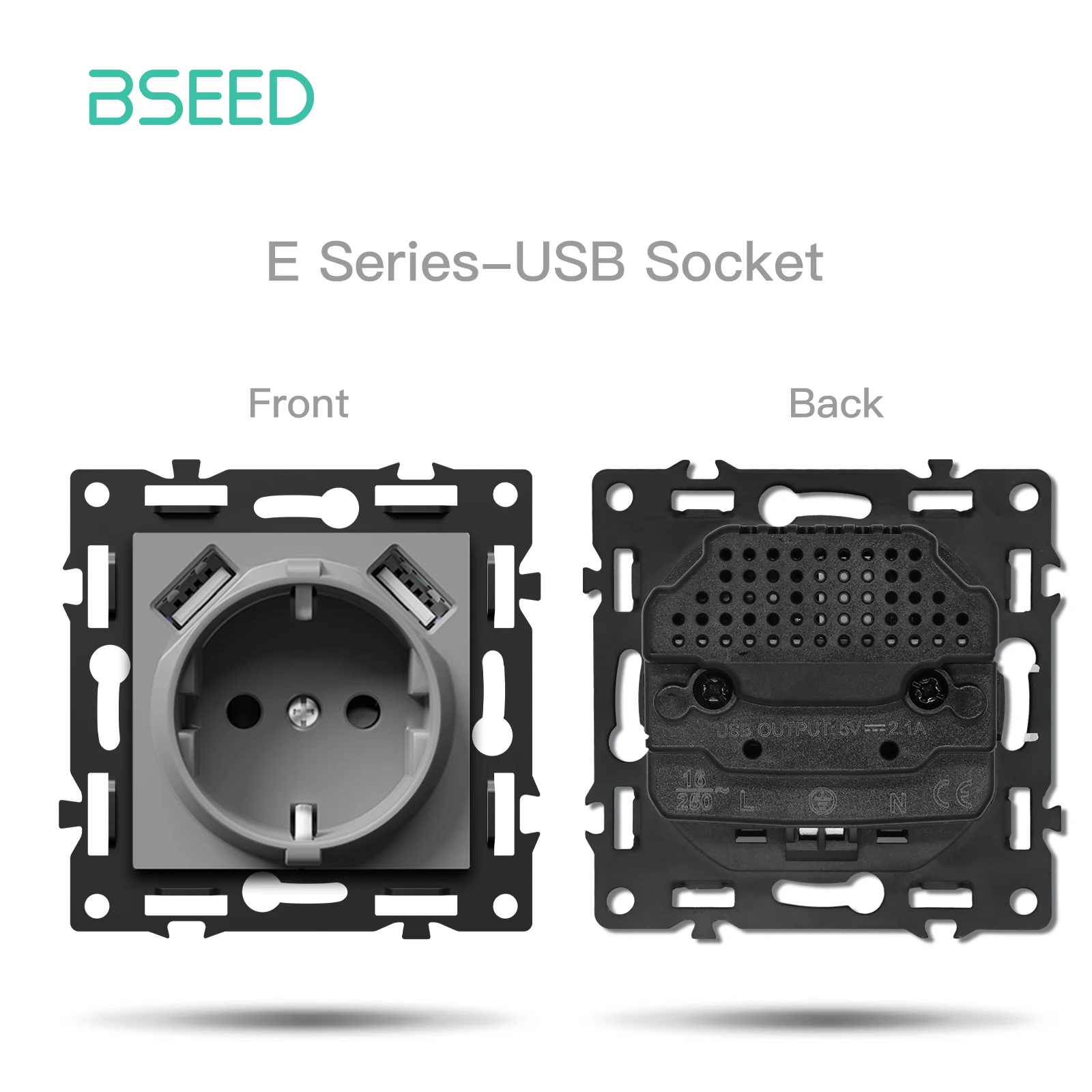 BSEED 1/2/3/4Gang Zigbee Klicken Schalter Teil Kunststoff Rahmen Smart Dimmer Vorhang Schalter Funktion DIY Teil EU Smart Steckdose Teile