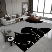 Black Grey Abstract Carpets for Living Room Decoration Dirty-resistant Floor Mat Rugs Bedroom Sofa Coffee Table Area Decor Rug