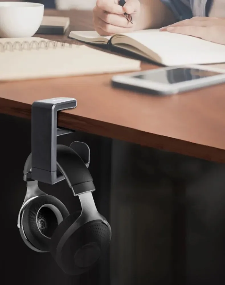 Soporte giratorio de 360 grados para auriculares Bose Sony Airpods Max, soporte para auriculares, gancho de Clip de mesa sin perforación, almacenamiento colgante