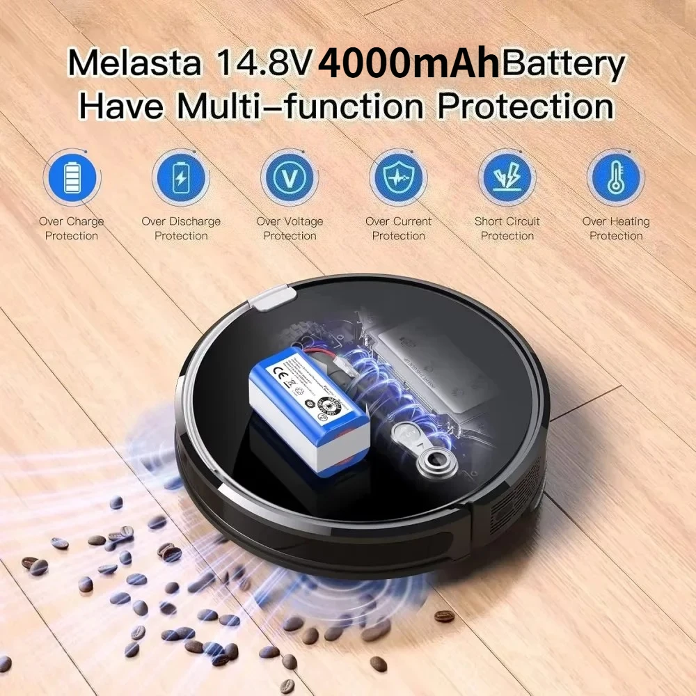

Original 14.4V 4000mAh Replacement Battery for ILIFE A4 A4s V7 V7s Plus A6 Robot Vacuum Cleaner, 4S1P Li-ion
