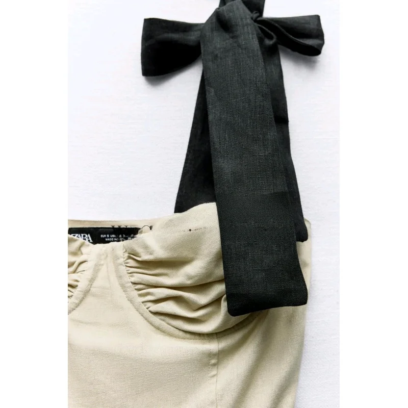 春ファッション スウィート タイト バストアップスタイル ミックスカラー 蝶結び飾り ワンピース ポリエステル繊維00% レディースワンピース