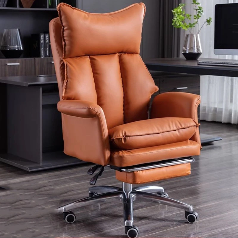 

Armrest Cushion Support Office Chair Universal Orange Room High Back Office Chair Comfy Fancy Cadeiras De Escritorio Furniture