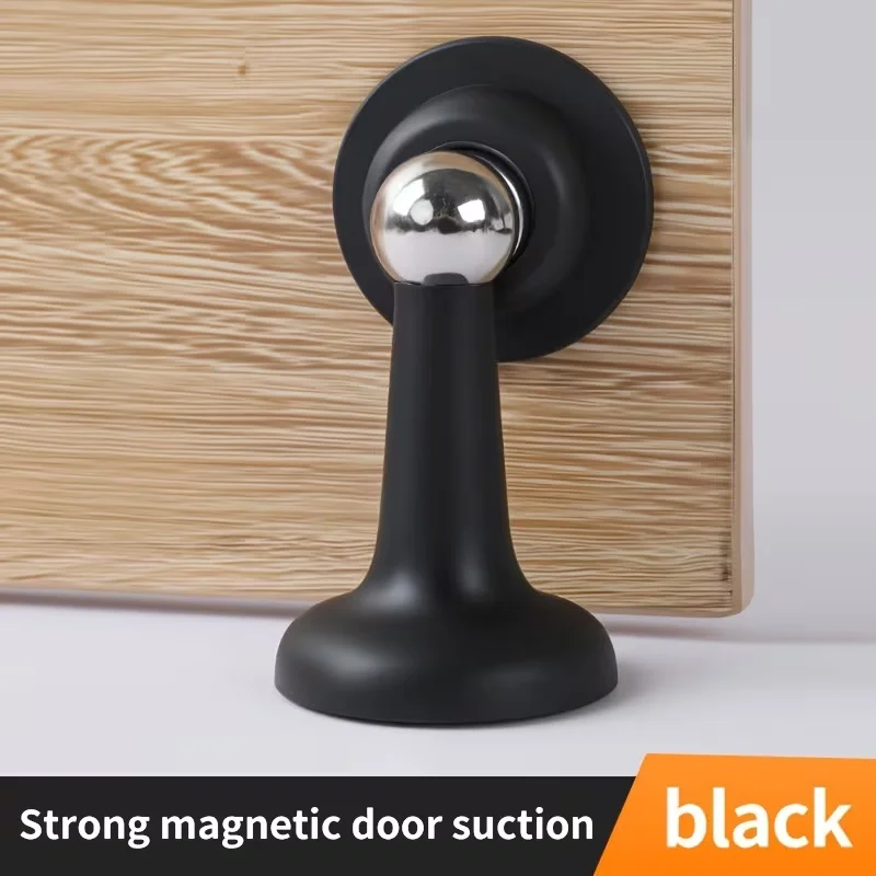 Magnetischer Türstopper - Bohrfreier Starker Magnethalter, Winddicht & Geräuschlos, Langlebiger Kunststoff, Schwarz/Weiß/Grau für Zuhause und Büro