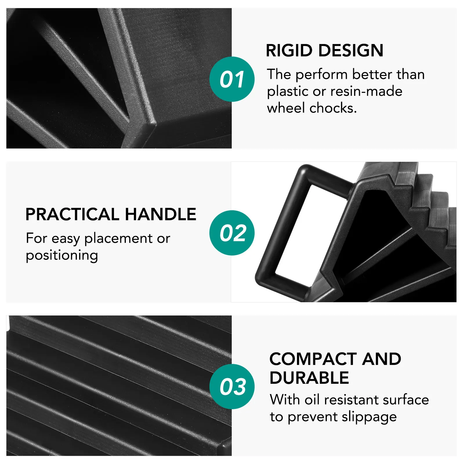 

Комплект из 4 утяжеленных противоскользящих клиньев для колес: подкладки-ограничители для автомобилей, прицепов, караванов, предотвращающие смещение колес