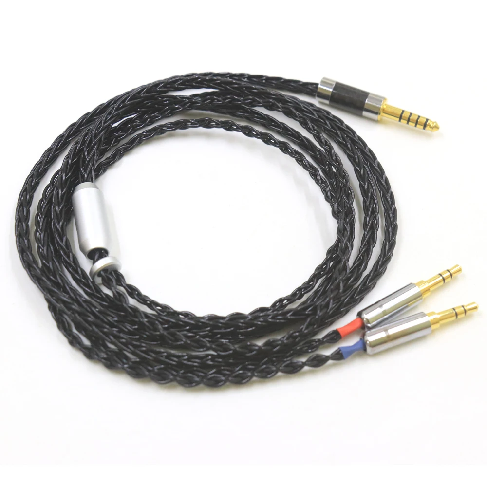 4.4MM 6.5MM XLR zrównoważony 8 rdzeń 99% 7N OCC posrebrzany kabel do słuchawek dla Hifiman Sundara Ananda HE1000se HE6se he400i he400se