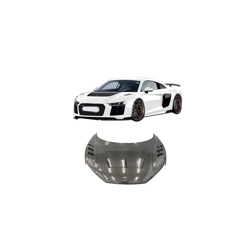 1016 Style Carbon Fiber Hood Bonnet  for Audi R8 V8 V10 Car Engine Hoods Front Bonnets