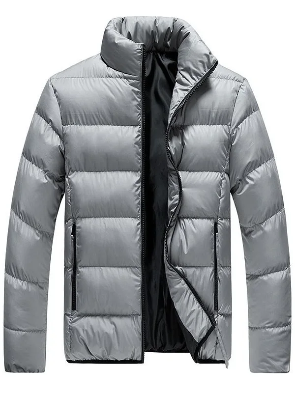 

Thiened Cotton Jaet for Middle-Aged And ly Men Removable Inner Vest Winter Casual Warm Coat Stand Fit Long Sve