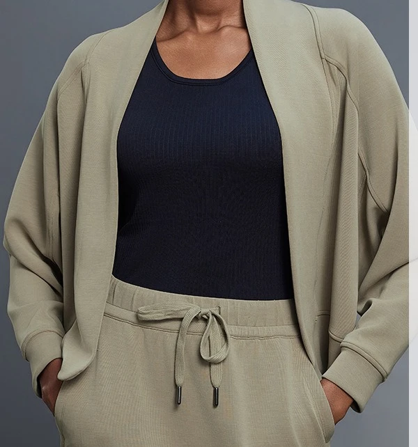 Cardigan Shawl Jacket Women's Autumn Style Loose Shoulder Batwing Sleeve Commuting Casual Top