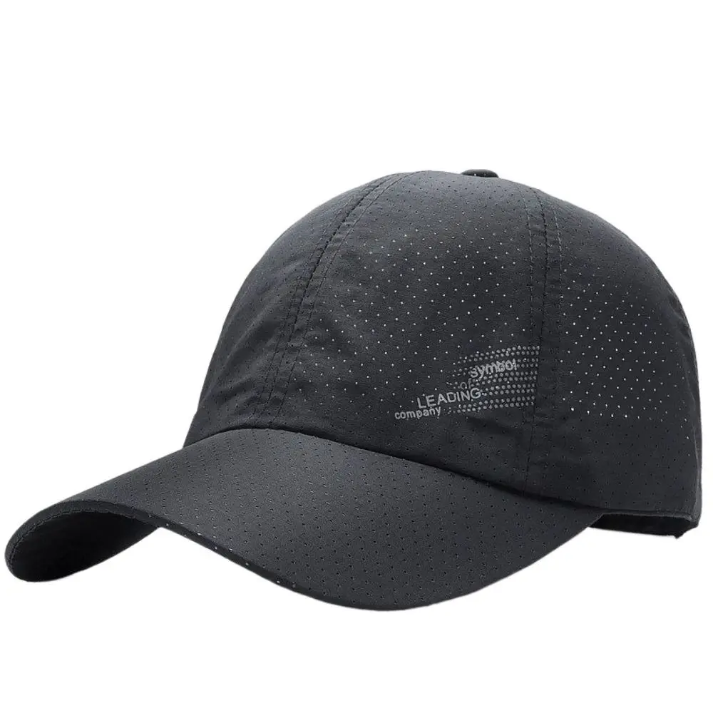 Breathable Quick Dry Sunscreen Sun Hat Adjustable UV Protection Men Baseball Cap Snapback Thin Mesh Sports Cap Camping