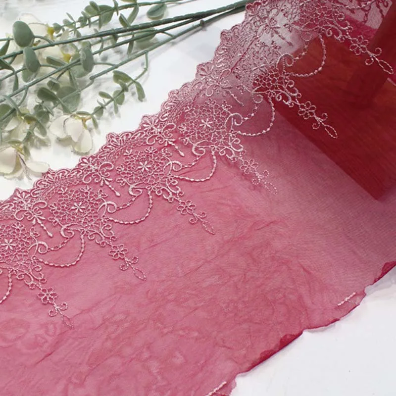 

30Yards Polyester Net Floral Embroidery Encaje Lace Trim Encajes Bordados for Women Lingerie Underwear Accessories