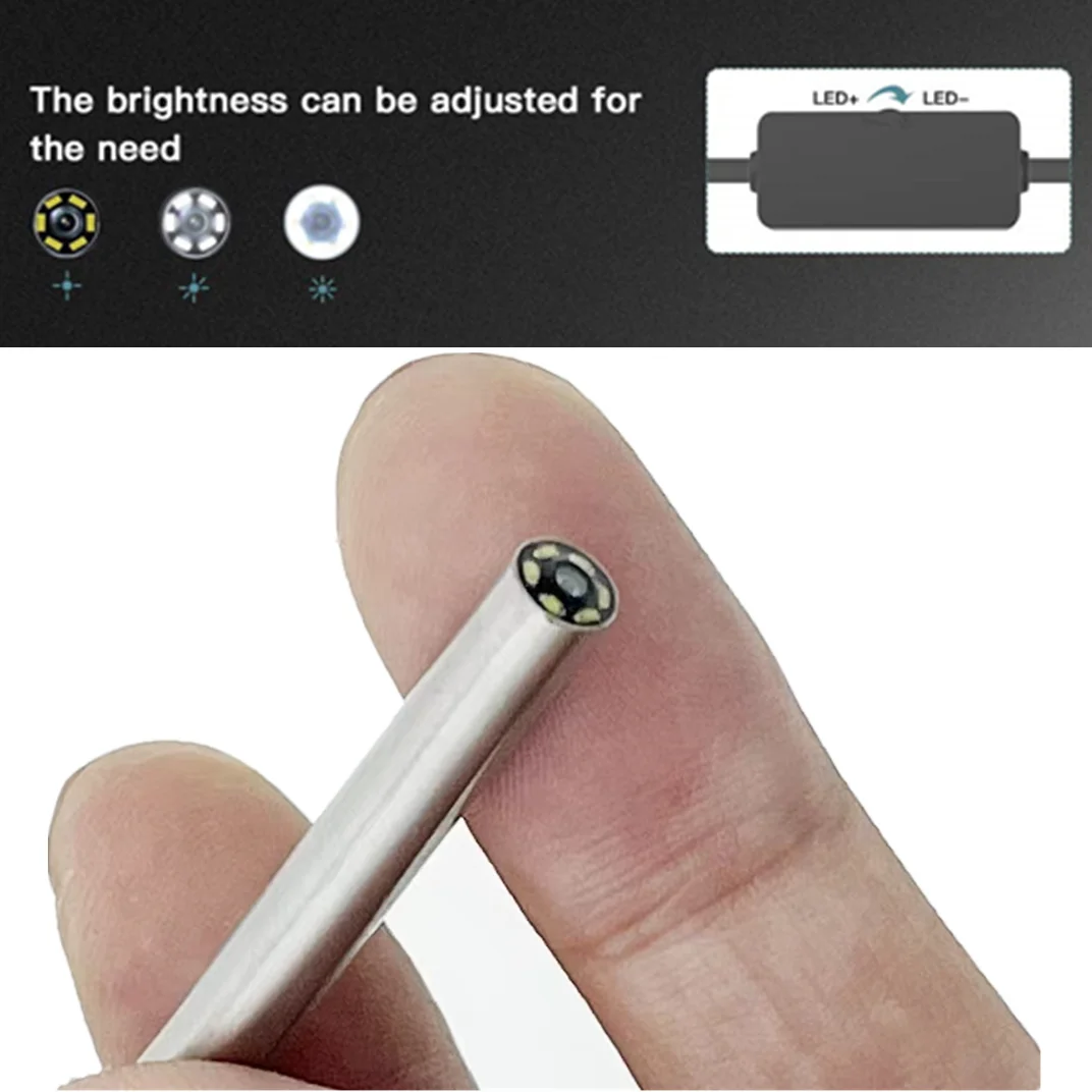 Câmera endoscópica USB 3 em 1 para Android tipo C grande angular FOV 90 °   Inspeção de boroscópio industrial IP67 à prova d'água