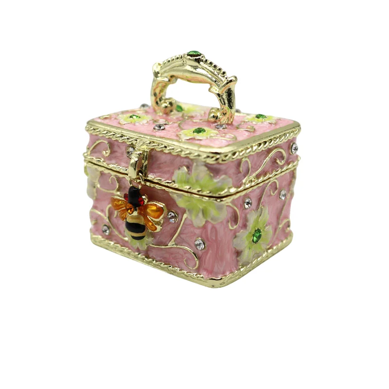 

Metal enamel handicrafts, hand-held treasure boxes jewelry boxes home decor counter decorations birthday gifts