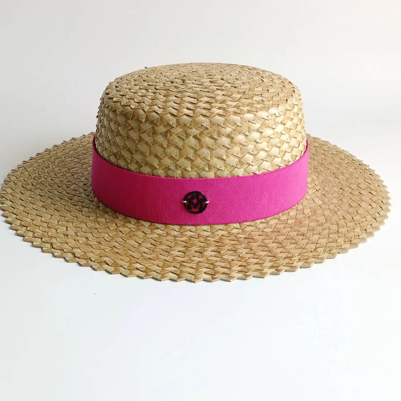 

Women's Summer Straw Hat: French-Style Flat-Top Sun Hat & Beach Panama Hat UV Protection sun hat шляпа женская