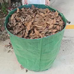 정원 폐기물 가방 200L 대용량 정원 가방 재사용 가능한 방수 잎 자루 잡초 쓰레기통 마당 잎 보관 가방 용기