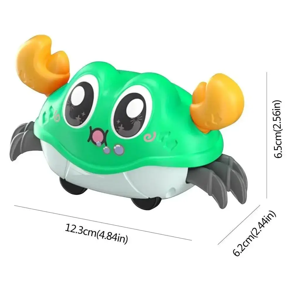 Durable doble fuerza caminar cangrejo para gatear juguete ABS dibujos animados corriendo cangrejo barriga tiempo juguete de entrenamiento actividades de aprendizaje temprano