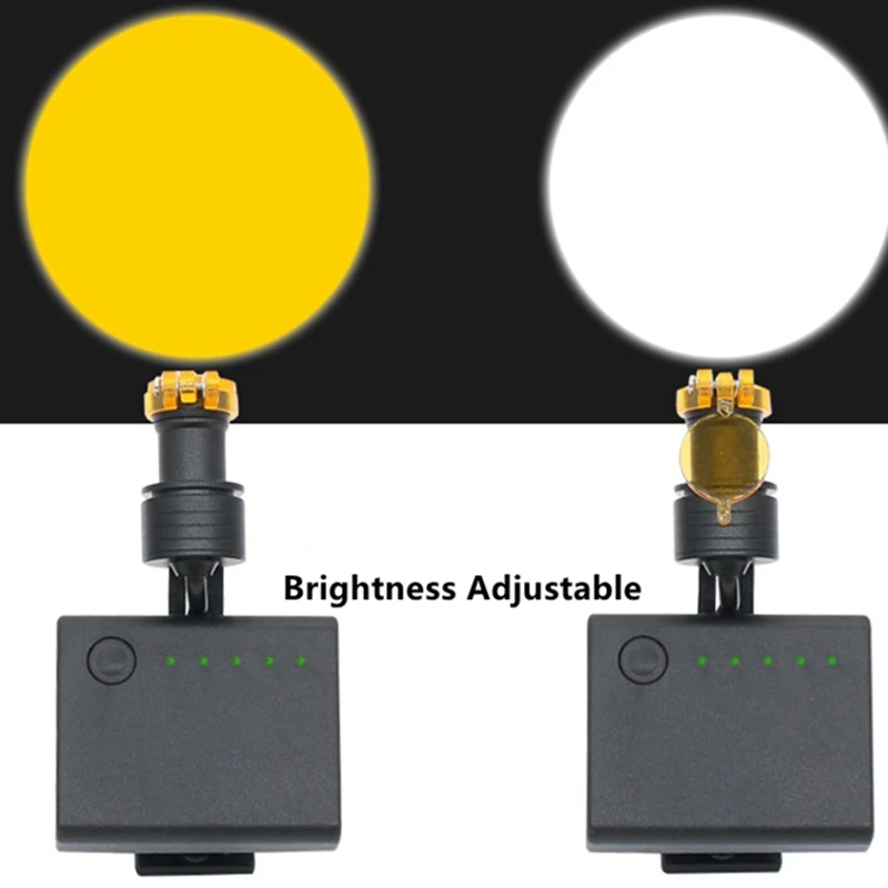 Lupa Dental con luz LED inalámbrica de 5W, lupa Dental con brillo ajustable, faro quirúrgico médico, gafas con Clip, filtro óptico