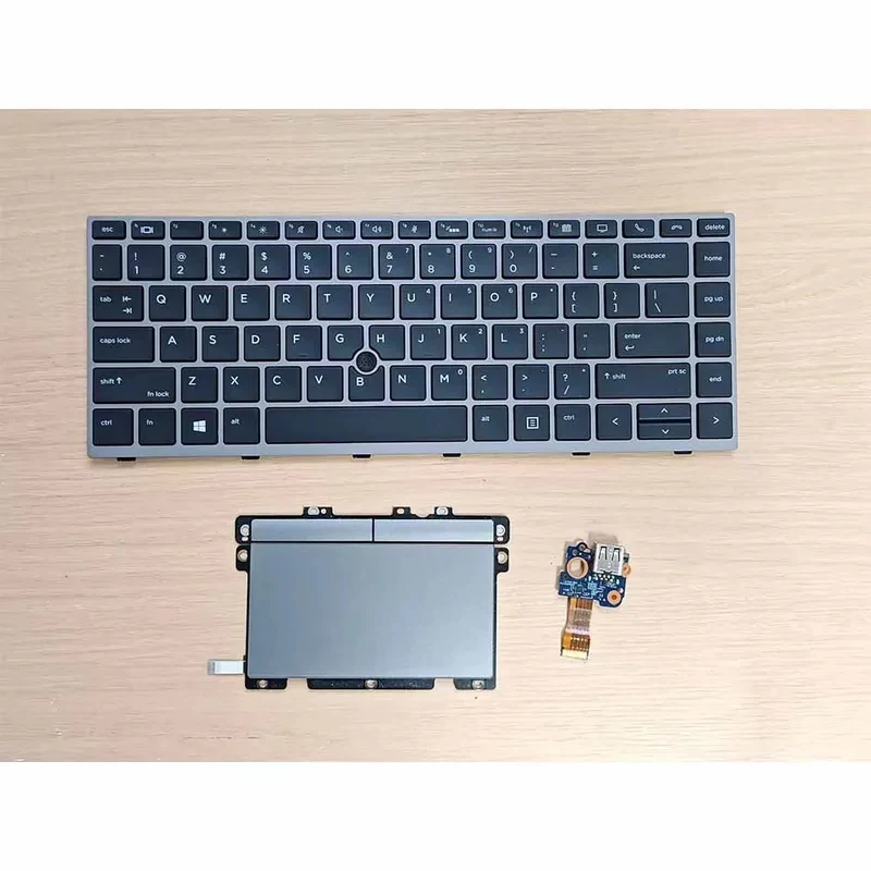 Original Used Touch Panel Keyboard for HP ZBook 14U G5 Laptop Left Right Buttons Small USB Board Repair Parts