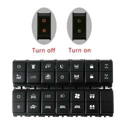 Car LED DRL Dual Switch Fog Light Radar Differential Switch Button For Nissan Tiida Qhashqai X-TRAIL Patrol Y62 2008-2014