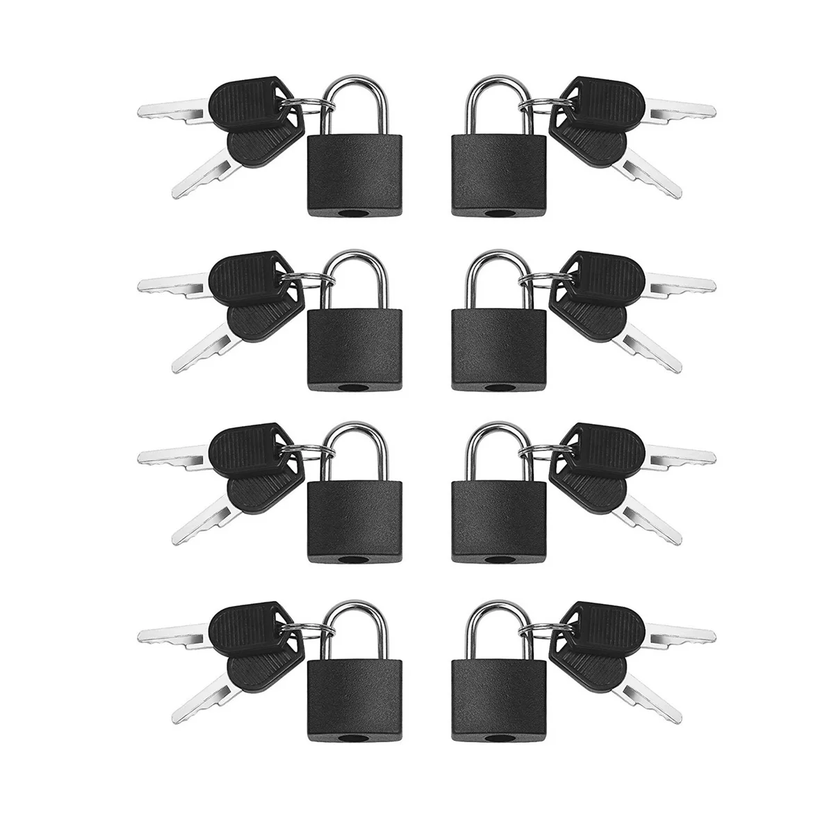 8 Pack Locks Small Padlock with Key Luggage Gym Locker Lock Mini Colorful Padlock for Outdoor School Home B