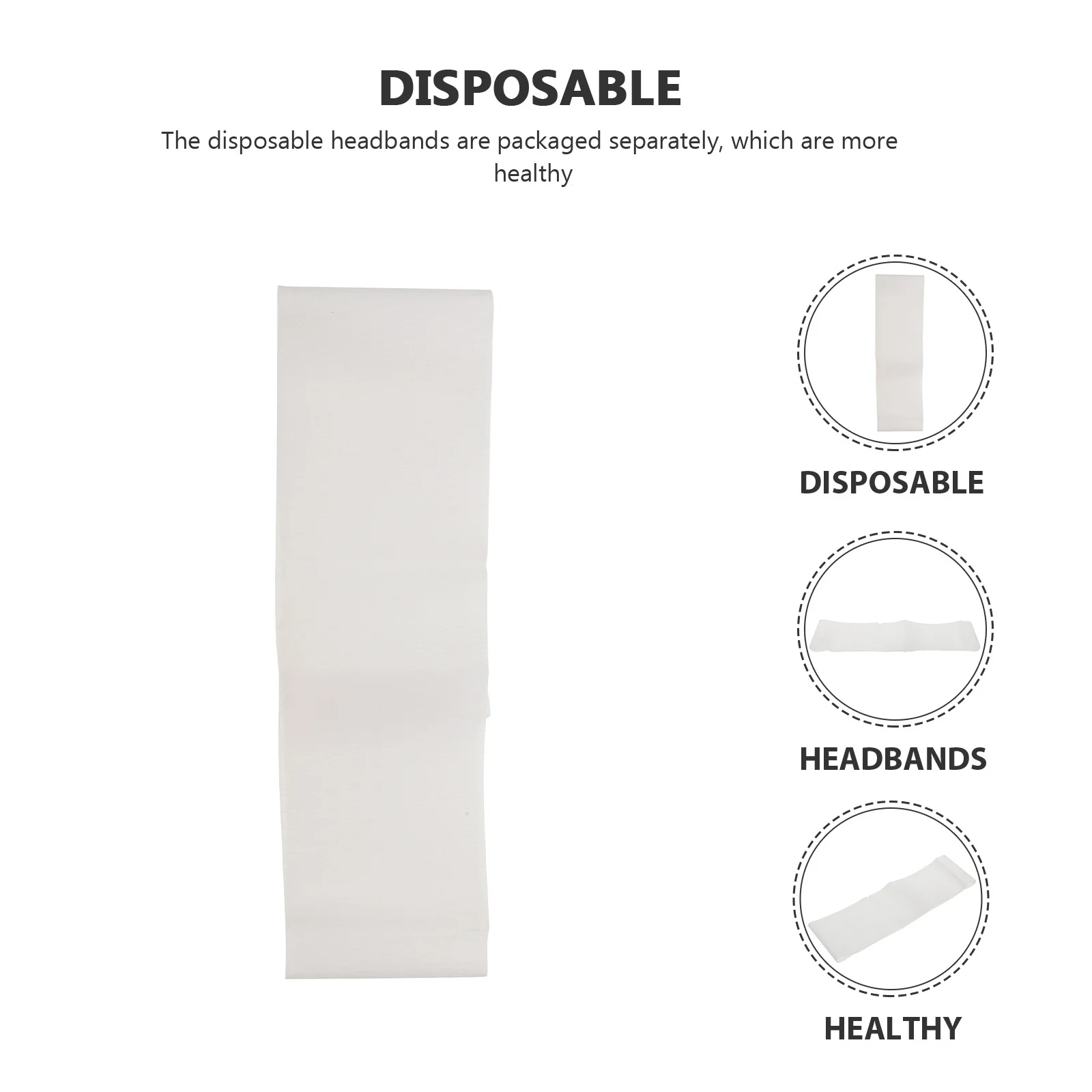 

100Pcs Disposable Non-Woven Hairbands Elastic Breathable Spa Head Wraps for Facial Skin Care Makeup Salon Use Spa Hair Wraps