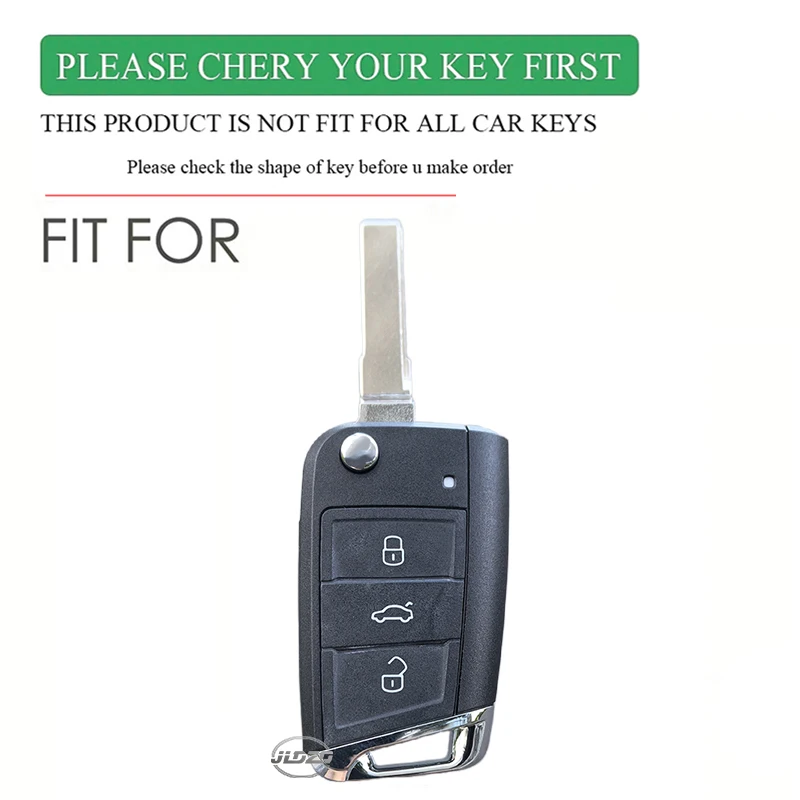 Carbon Fiber Style Car Key Case Cover For VW Volkseagen Passat B8 Magotan For Skoda Superb A7 Kodiaq For Seat view 2
