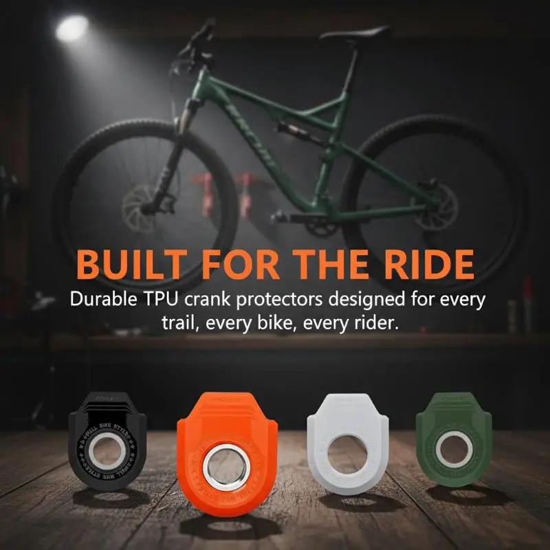Durable TPU Bike Crank Arm Protector Universal Fit Anti Scratch Cover Biking Accessories For Mountain Road Riding