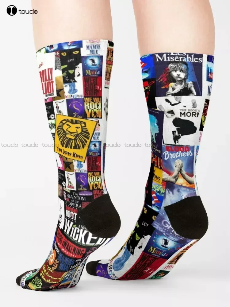 Musicals Collage Iv Original Socks Personalized Custom Unisex Adult Teen Youth Socks 360° Digital Print Custom Gift Streetwear