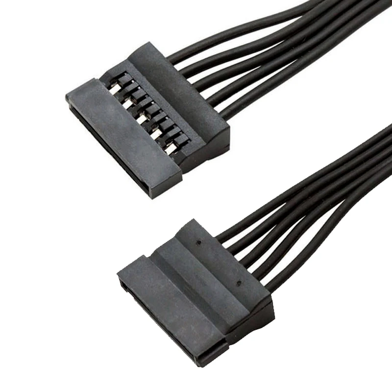 1PCS 15Pin SATA Power Supply Splitter Cable Hard Drive 1 Male To 3/4/5/6 Female Extension Power Cord For DIY PC Sever