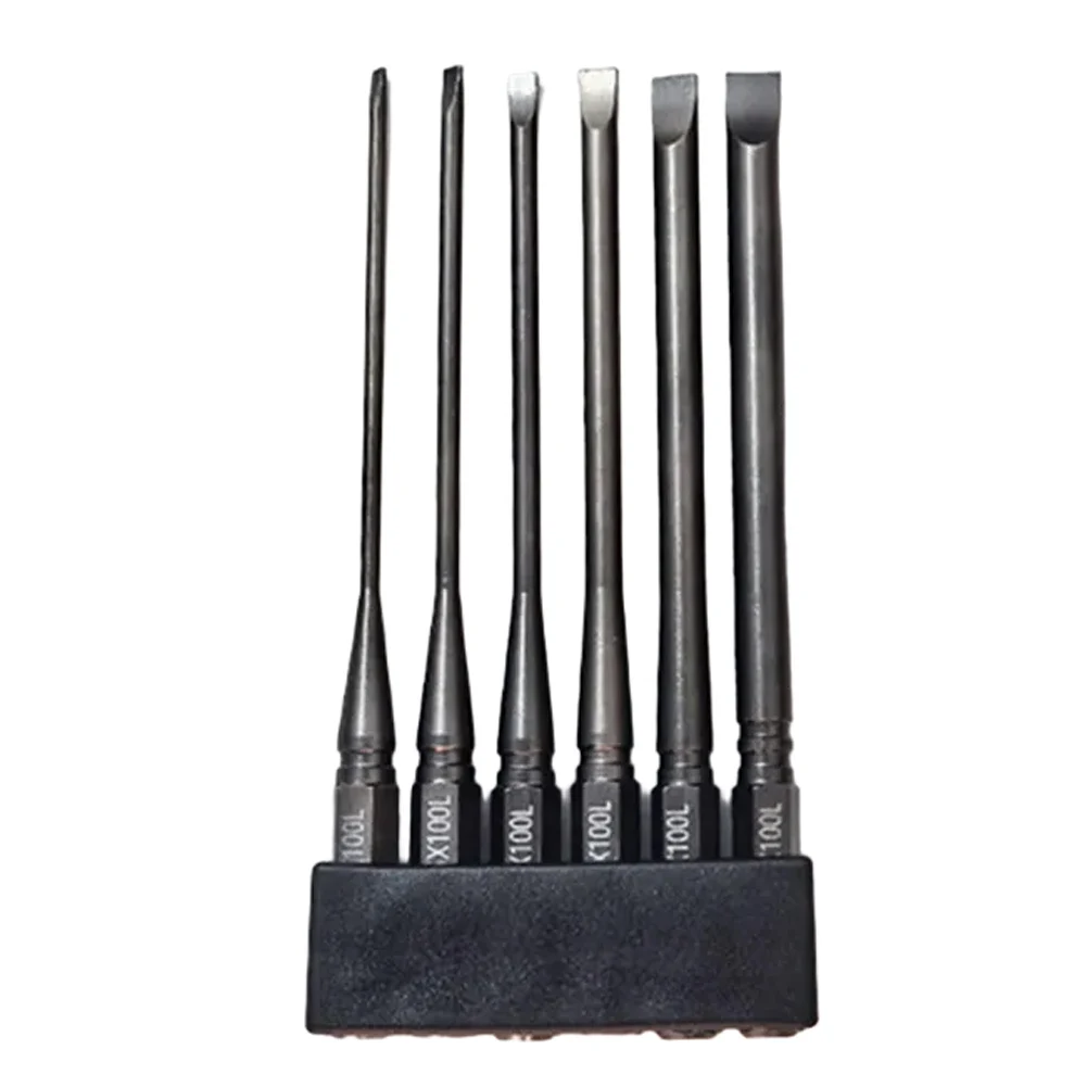 6pcs 50/75/100/150mm Screwdriver Bit Set For Impact Driver Bit Screwdriver Bit SL2 SL2.5 SL3 SL4 SL5 SL6 Hand Tools