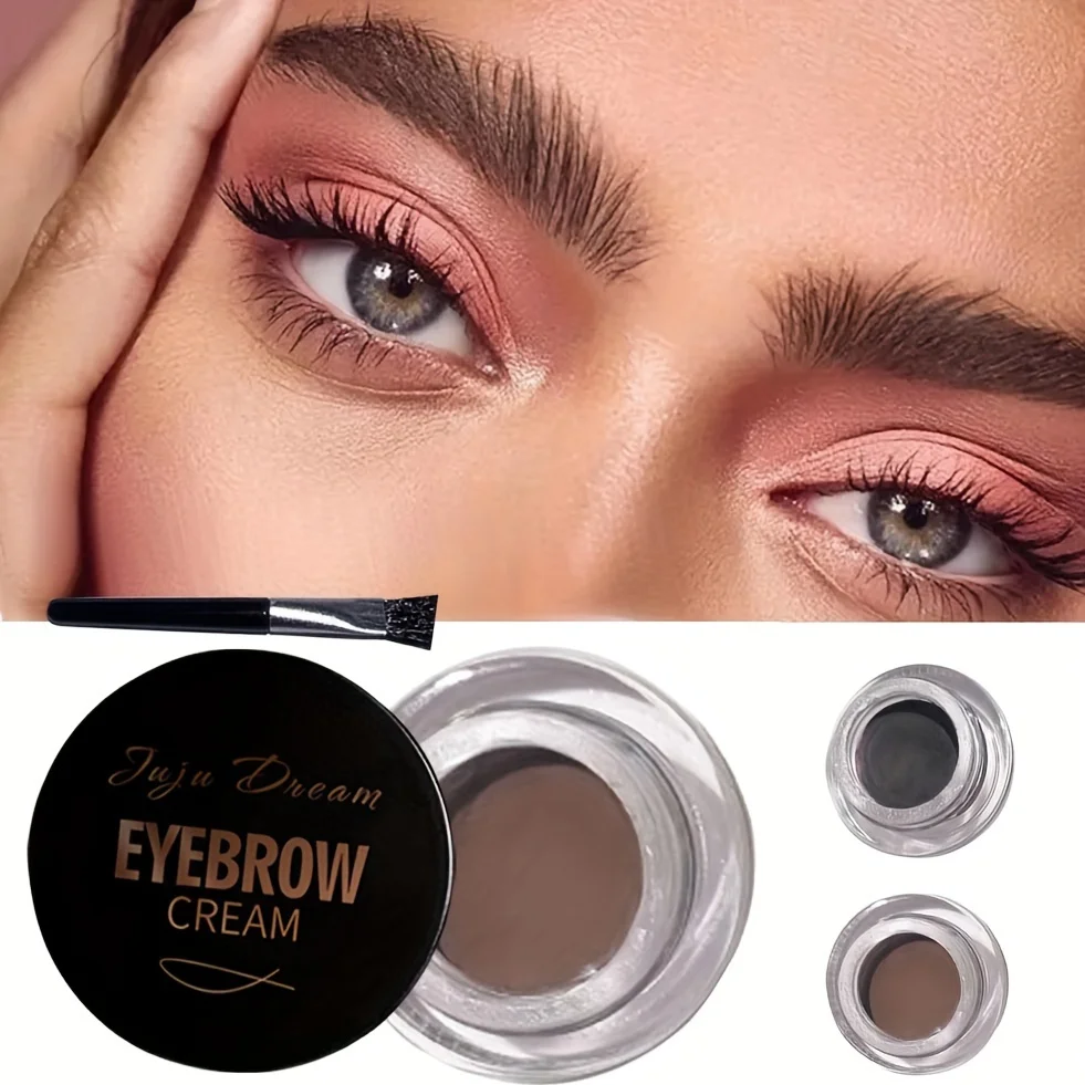 Waterproof Brow Gel Set - quick-drying, long-lasting 3D effect, natural eyebrow styling cream, two-tone, suitable for all skin