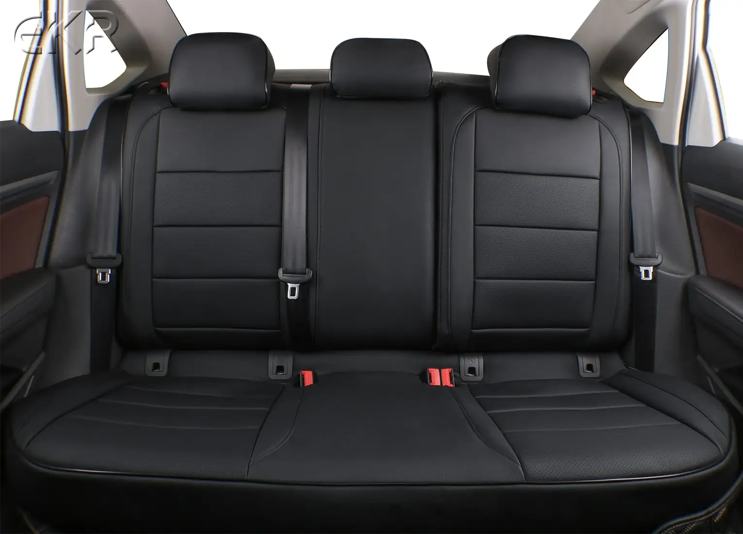 

EKR Custom Fit Full Set Leather Car Seat Covers Breathable Feature For Renault Clio