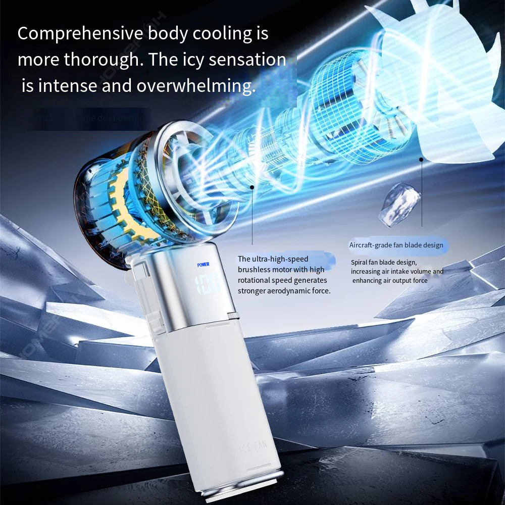 HOMEFISH Whirlwind Leafless Mini Fan Portable USB Charging Silent Design for Home Outdoor Travel Use image 2