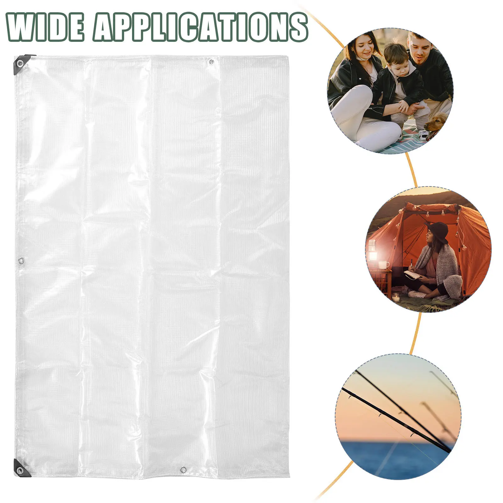 Multi Use Waterproof Tarp for Greenhouse Car Cover Landscape Protection Window Balcony Sunlight Room Camping Tent Cover PVC view 4