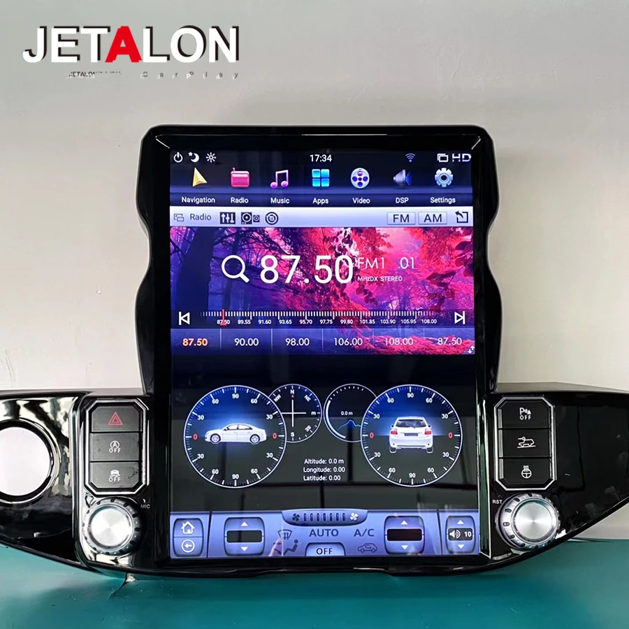12.1” For Jeep Wrangler 2018-2021 Car Radio GPS Navi Multimedia Player Head Unit GPS Navigation 4G Carplay Stereo Wifi Android