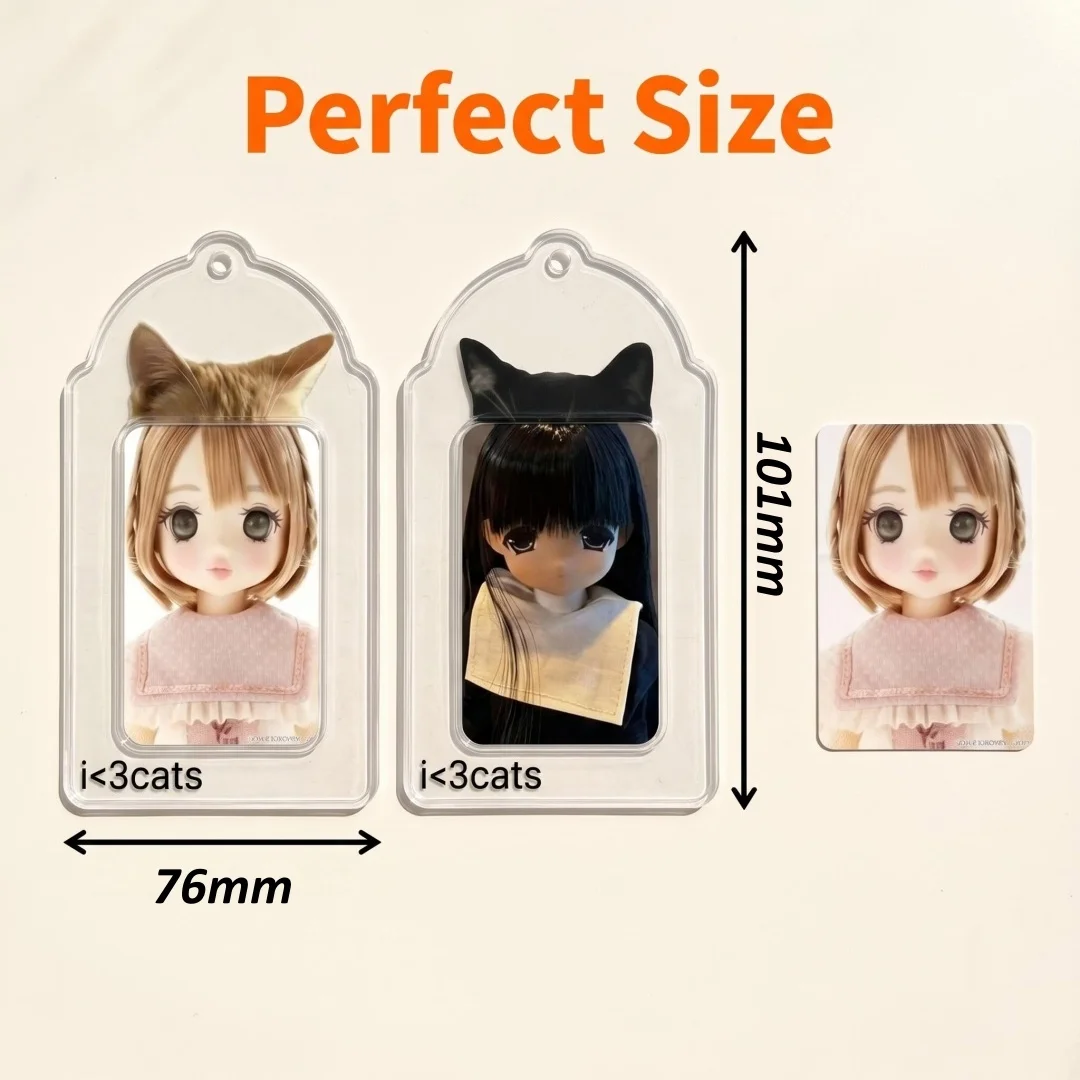 Ear Card Holder Cute Waterproof Card Holder Korean  Card Holder Transparent For School Commuting
