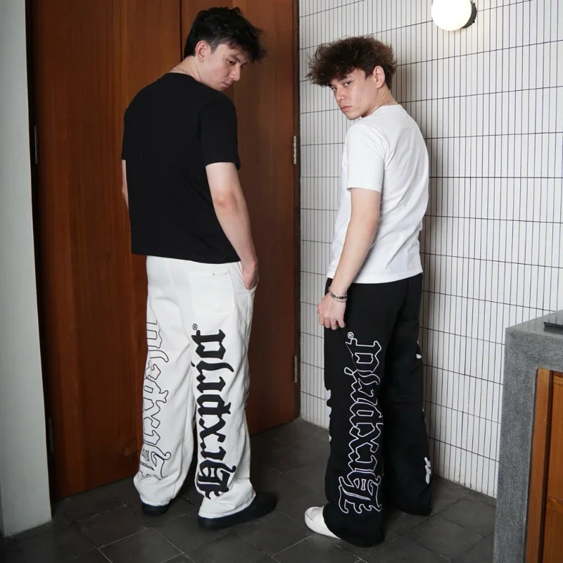 

Sweatpants Big Print COUVET FLEECE UNISEX Loose Pants Palazzo Pants Gombrone Comfortable Fleece, 280g Premium