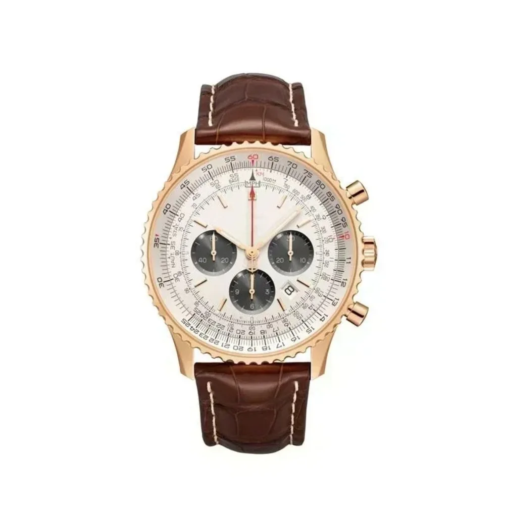 Picture 7: 2025vipCustomized Quartz Watch Stainless Steel Silver Rose Gold Black Brown Leather Sapphire for Men Chronograph Watches