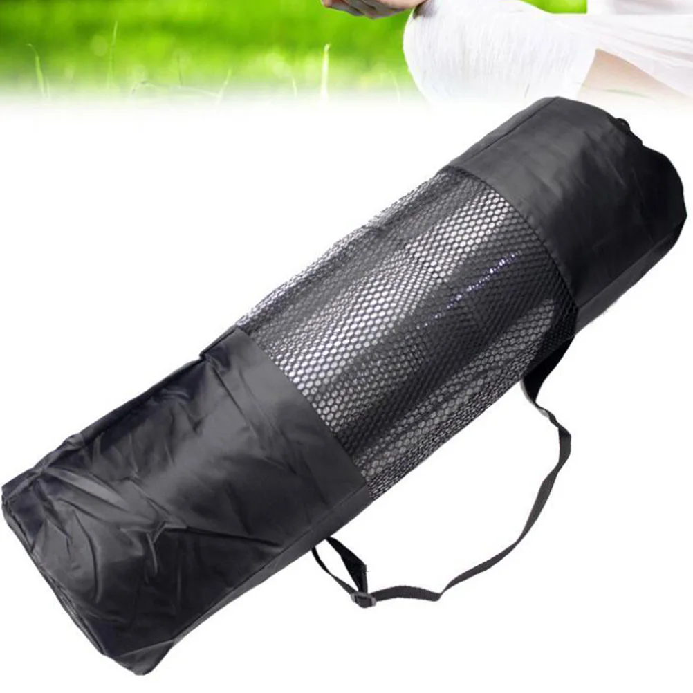 

4 Pcs Yoga Mat Storage Bag 0.6cm Mesh Drawstring Carrier Lightweight Oxford Fabric Ventilated Sling for Gym Home Yoga Pad