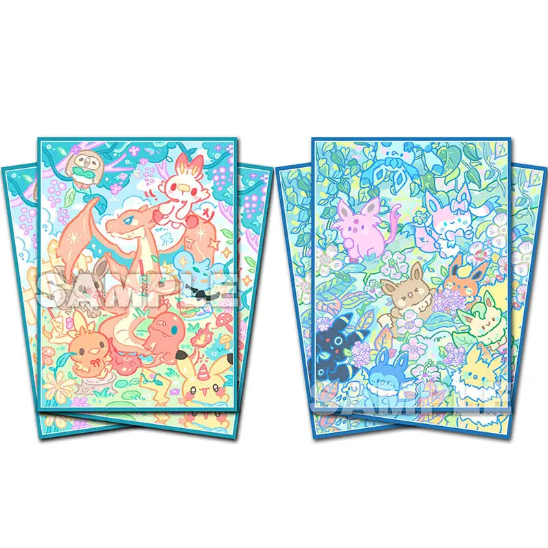 

60 шт./компл. Rowlet Charizard Picnic Q Edition флэш-карта рукав PTCG аниме игра коллекция карта защитный чехол подарочная игрушка 67*92 мм
