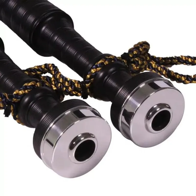 Scottish Highland mahogany bagpipes, used in marching bands and ceremonies, handmade wooden